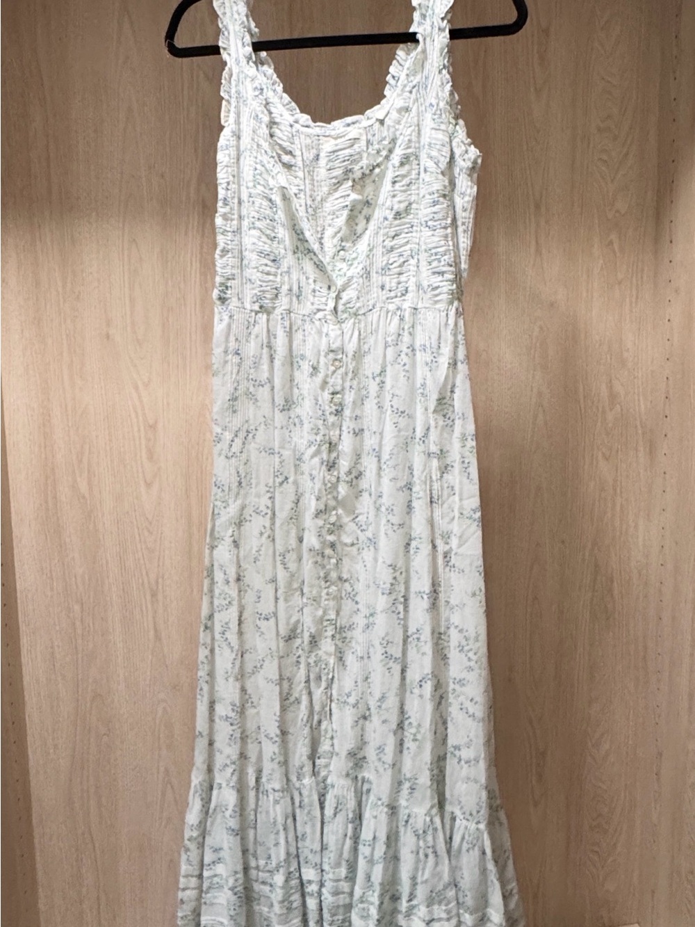 Doen Claribelle Cotton Midi Dress in Blanc Bluebell Ballad - Picture 3 of 4